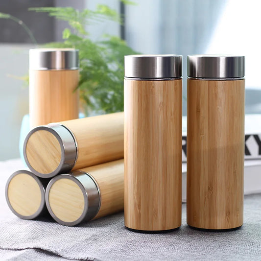 EcoLux Bamboo Thermos: Stylish Hydration for the Modern Minimalist